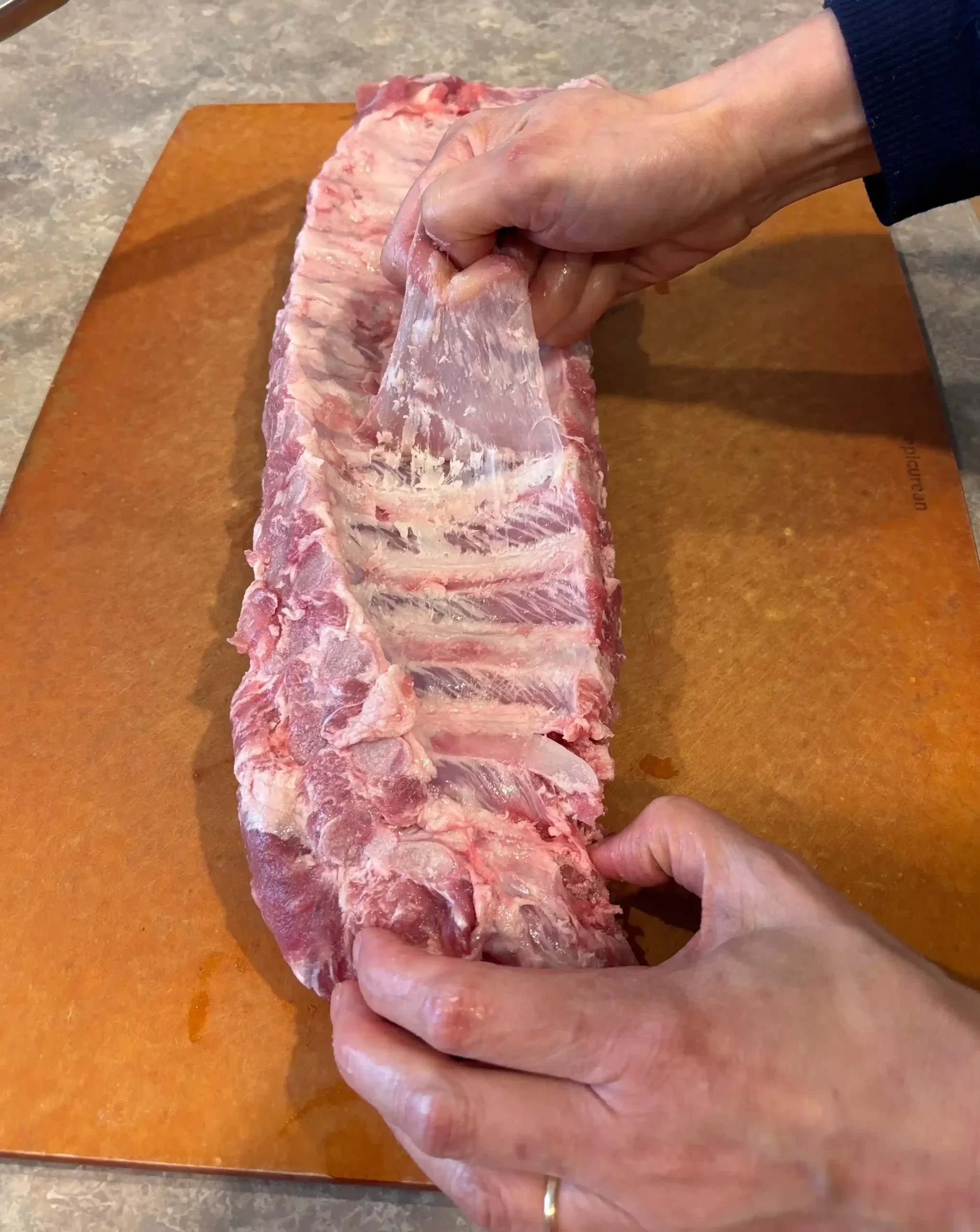 baby back spare ribs with chipotle barbeque sauce prep rib
