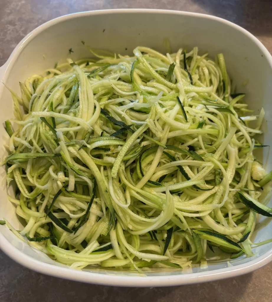 air fryer zucchini tots sliced