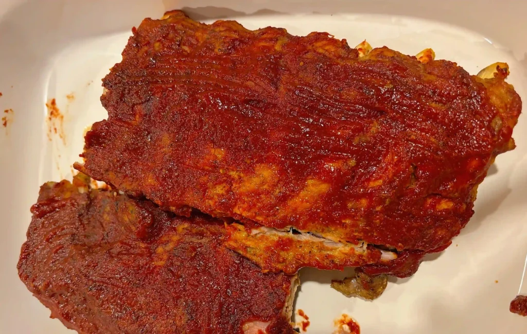 baby back spare ribs with chipotle barbeque sauce unmodified