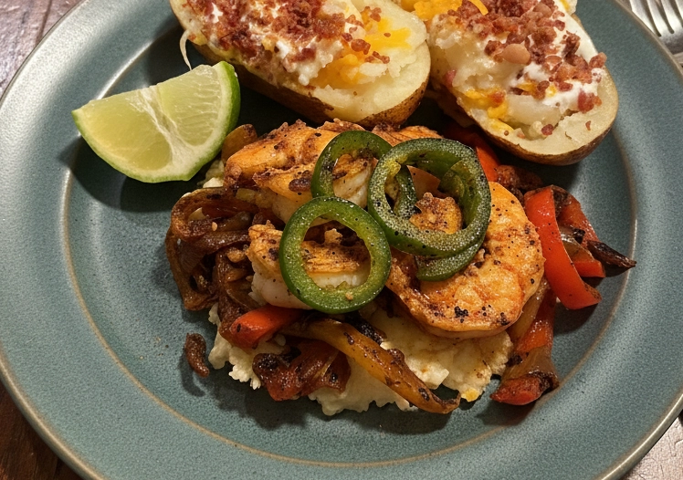 easy fajita style shrimp and grits v2