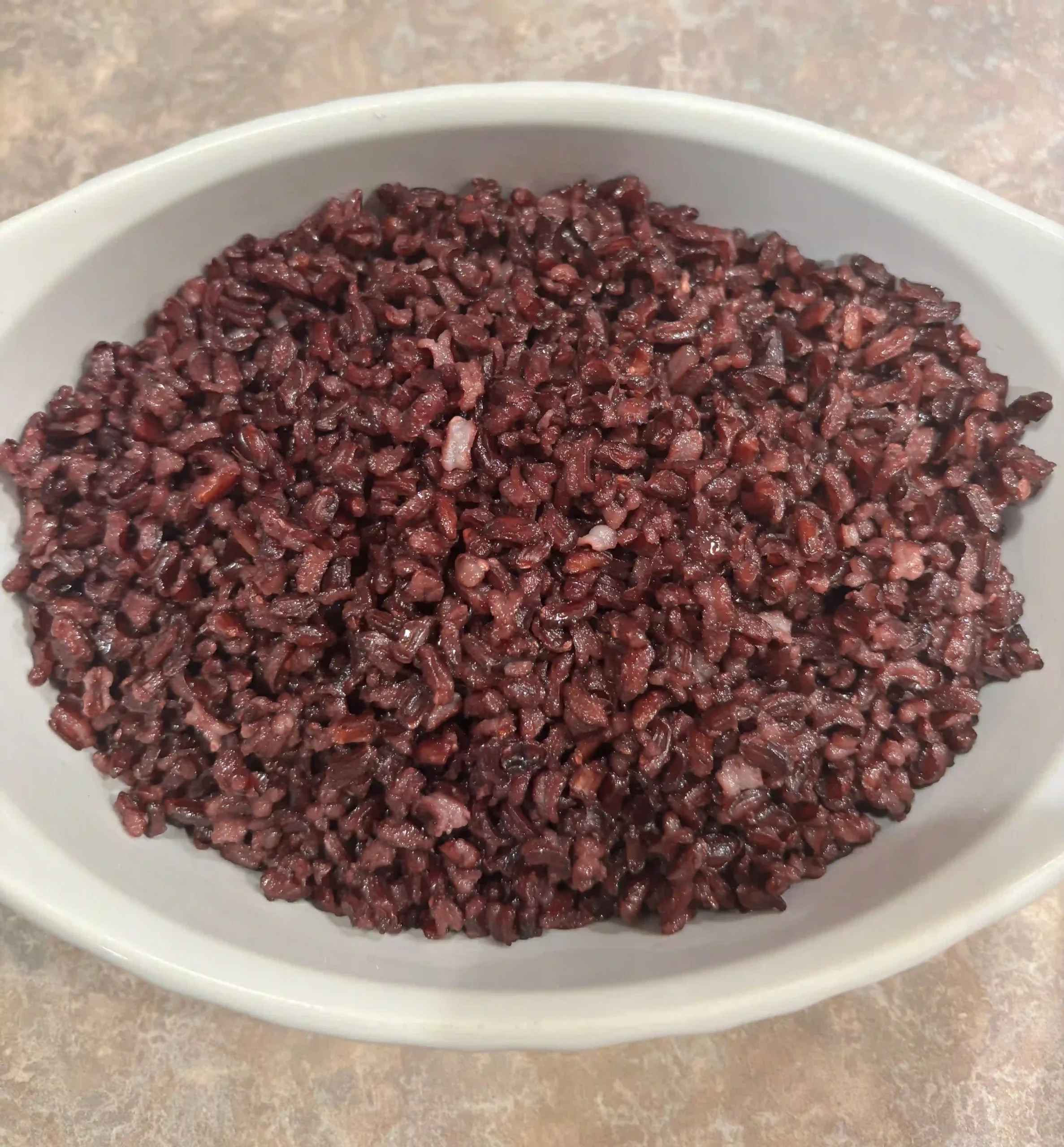 simple savory vegan buttered black rice