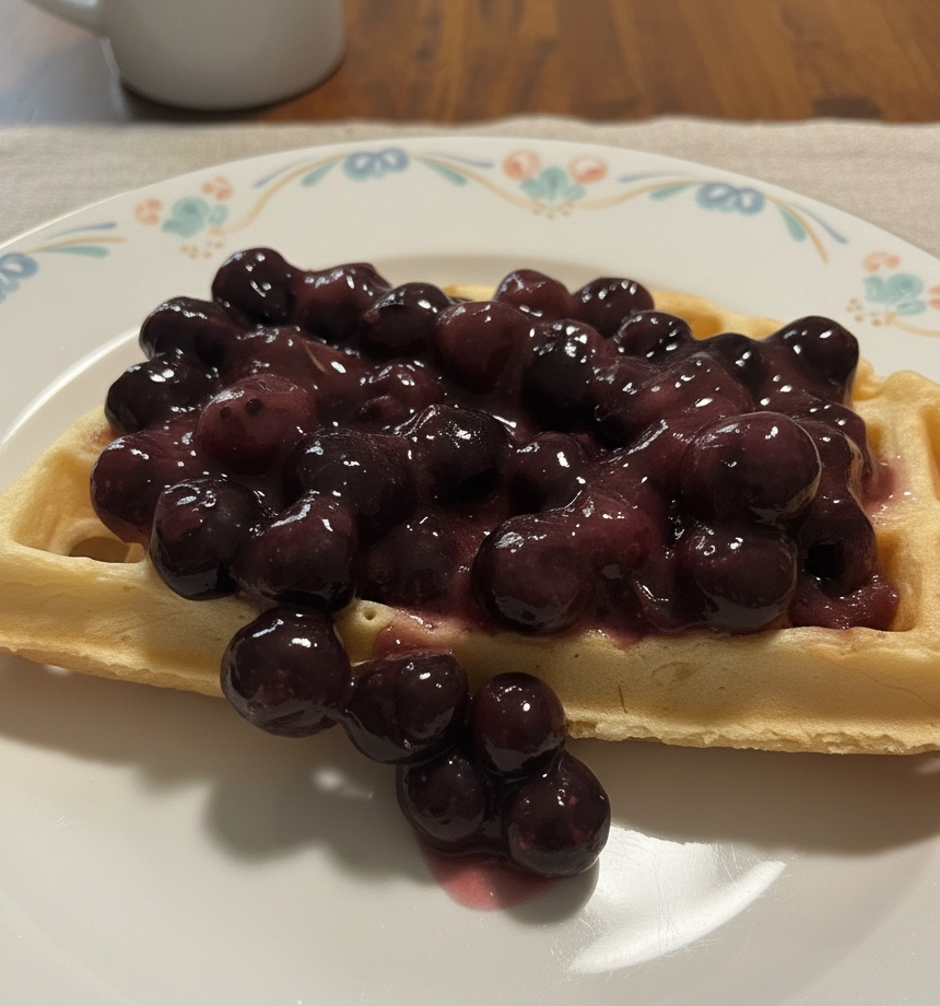 almond maple blueberry spiced waffle v2