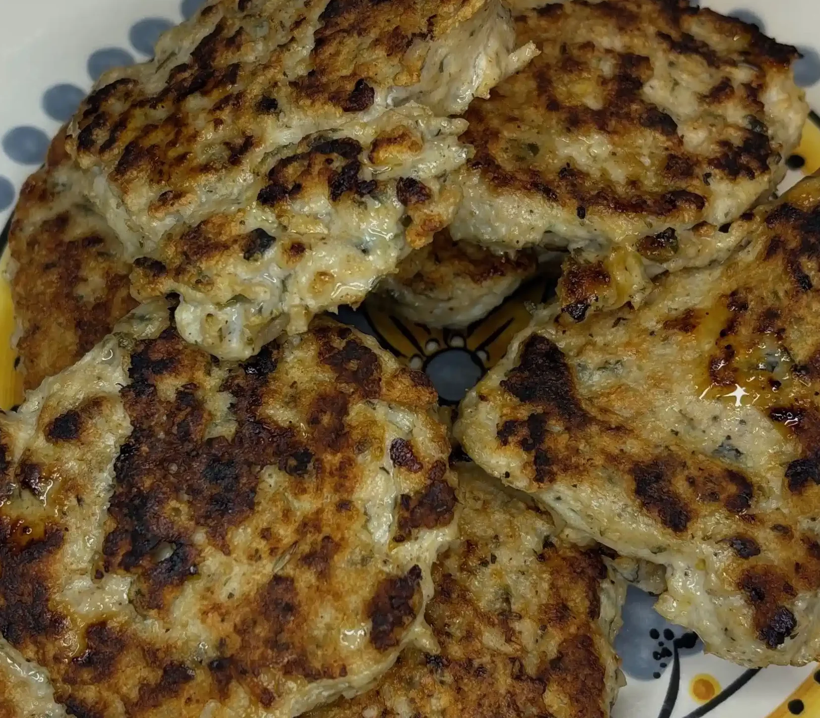italian style chicken sausage patties close look