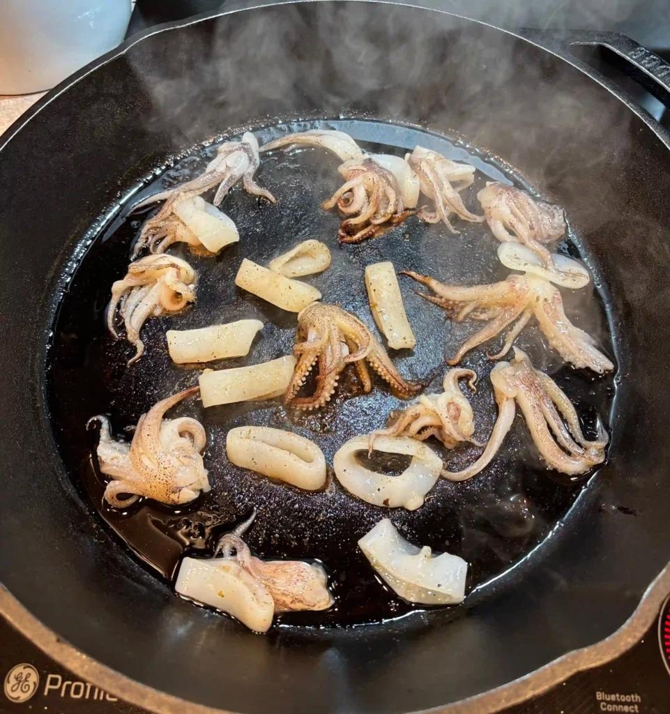 Mediterranean Herb-Seared Calamari mediterranean herb seared calamari cooking