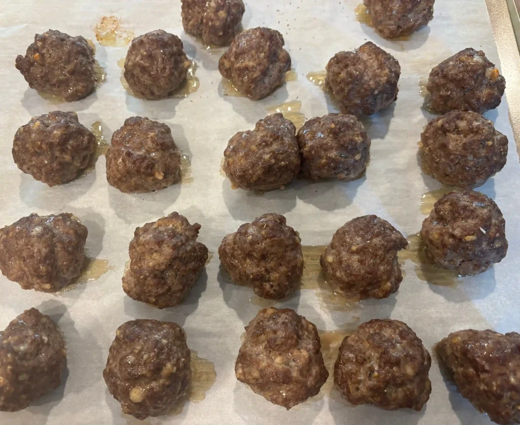 Baked Italian Meatballs baked italian meatballs close look