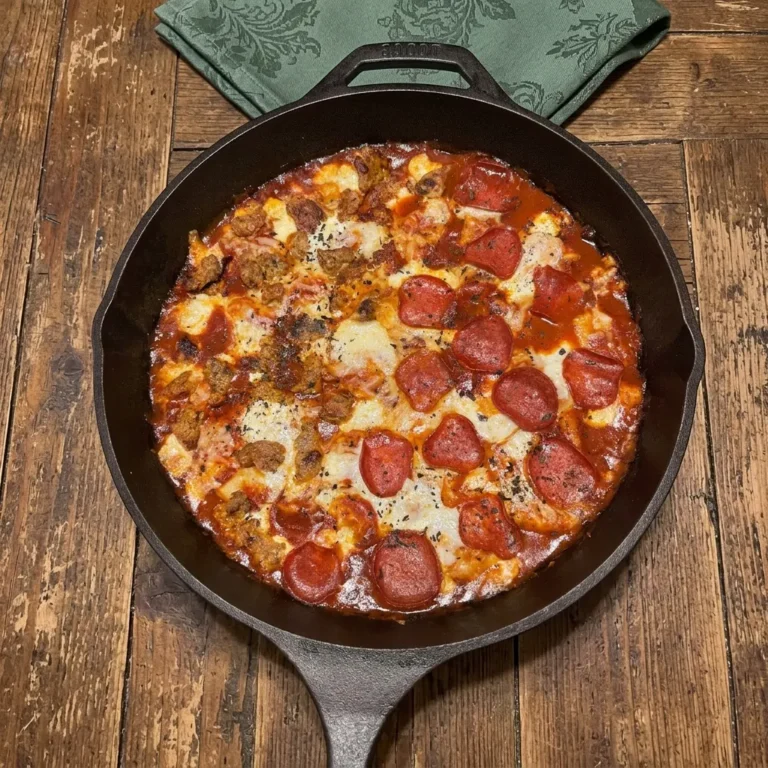 Freshcipe cast iron gnocchi pizza bake hero