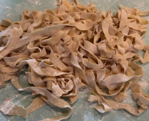 easy homemade ribbon pasta from scratch close look