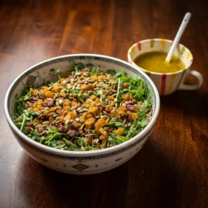 lemon arugula quinoa salad hero