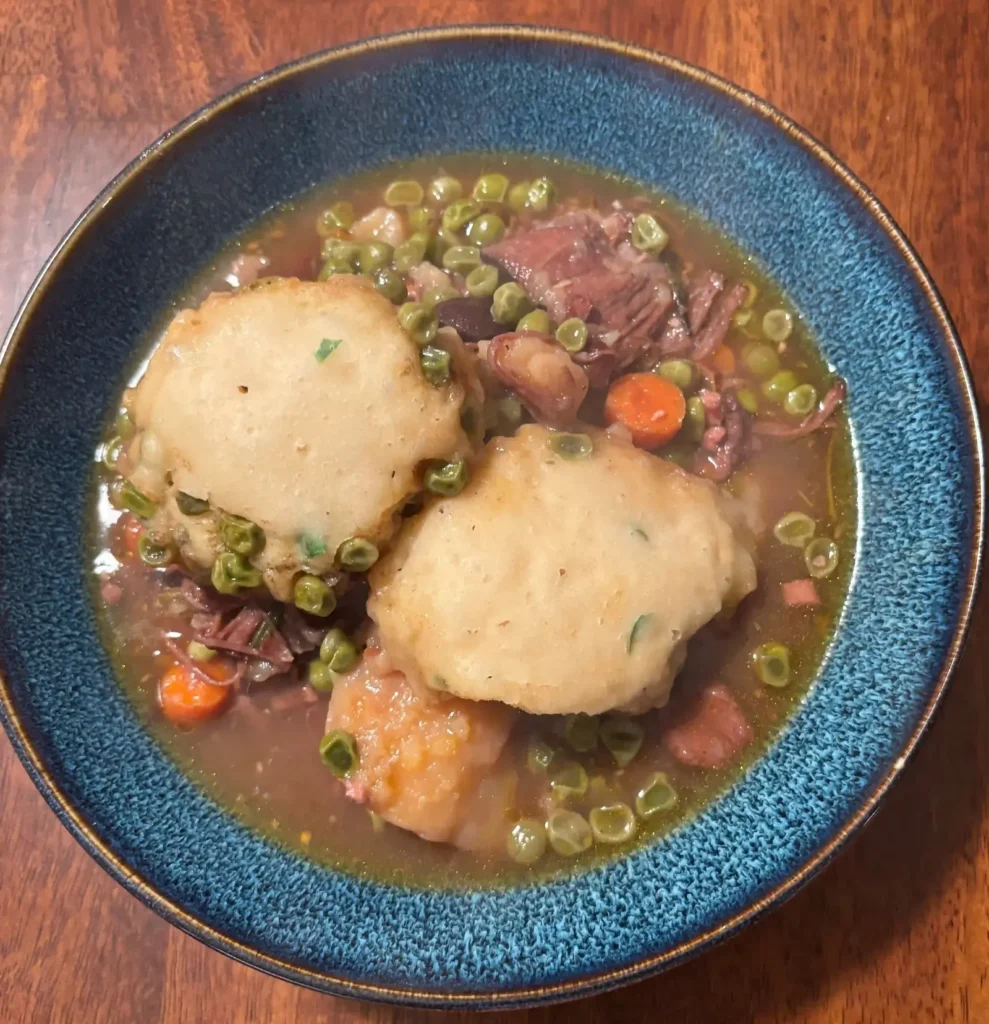 Freshcipe beef stew with vegetables and biscuits hero