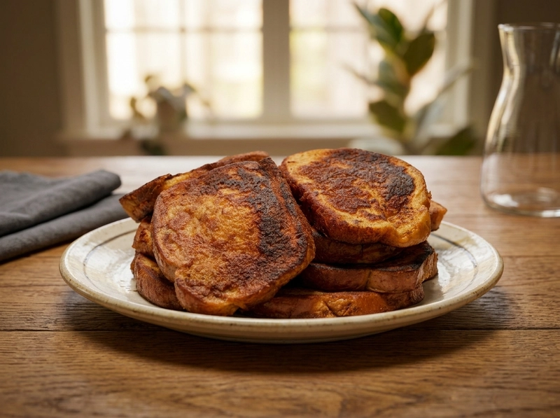 Golden Cinnamon Brioche French Toast golden cinnamon brioche french toast close look