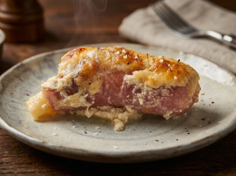 serrano ham wrapped bananas with gruyère close look 2