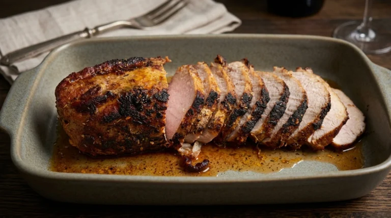maple soy glazed pork roast hero