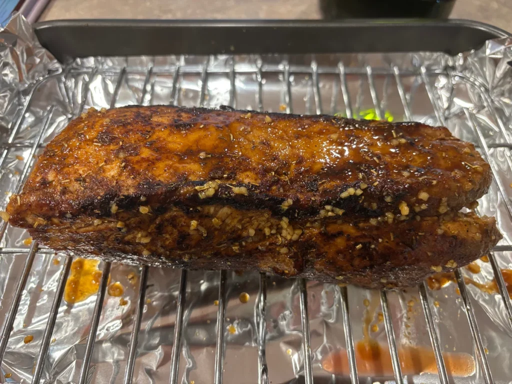 maple soy glazed pork roast glaze the pork